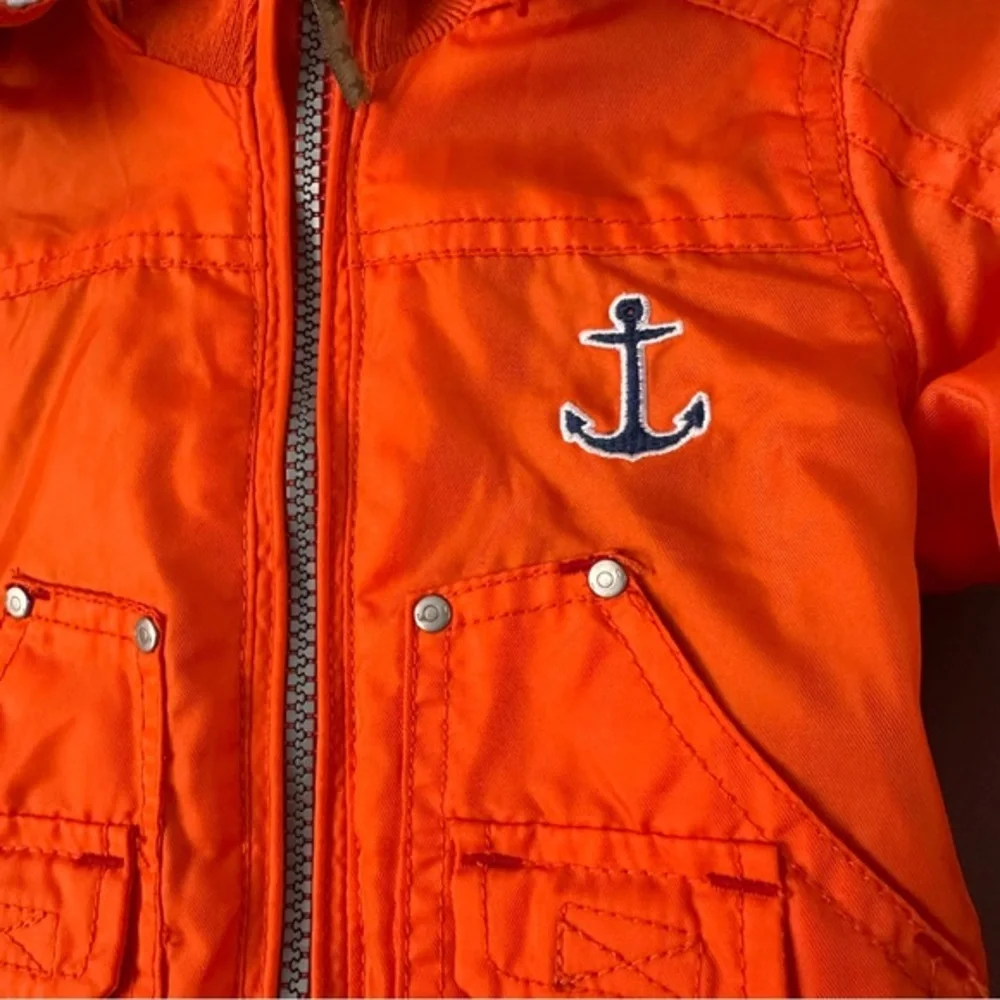 Lief! Infant/Toddler Zip Up Hooded Bomber‎ Jacket | Orange